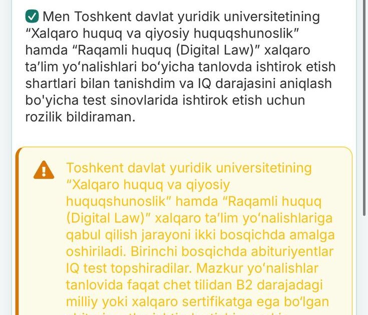 Abituriyentlar test imtihonidan avval IQ testda qatnashishi kerak bo‘ladi